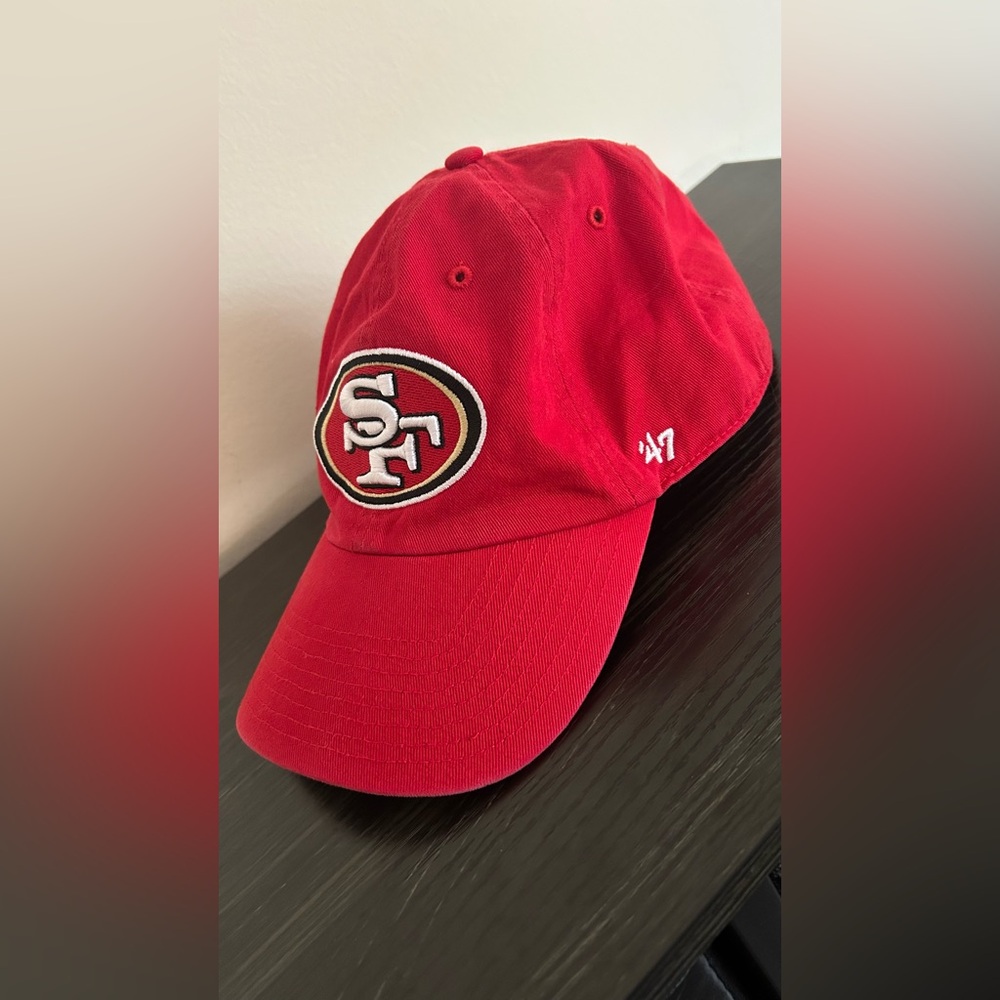 San Francisco 49ers NFL ‘47 Logo Clean Up Adjustable Hat Cap Red